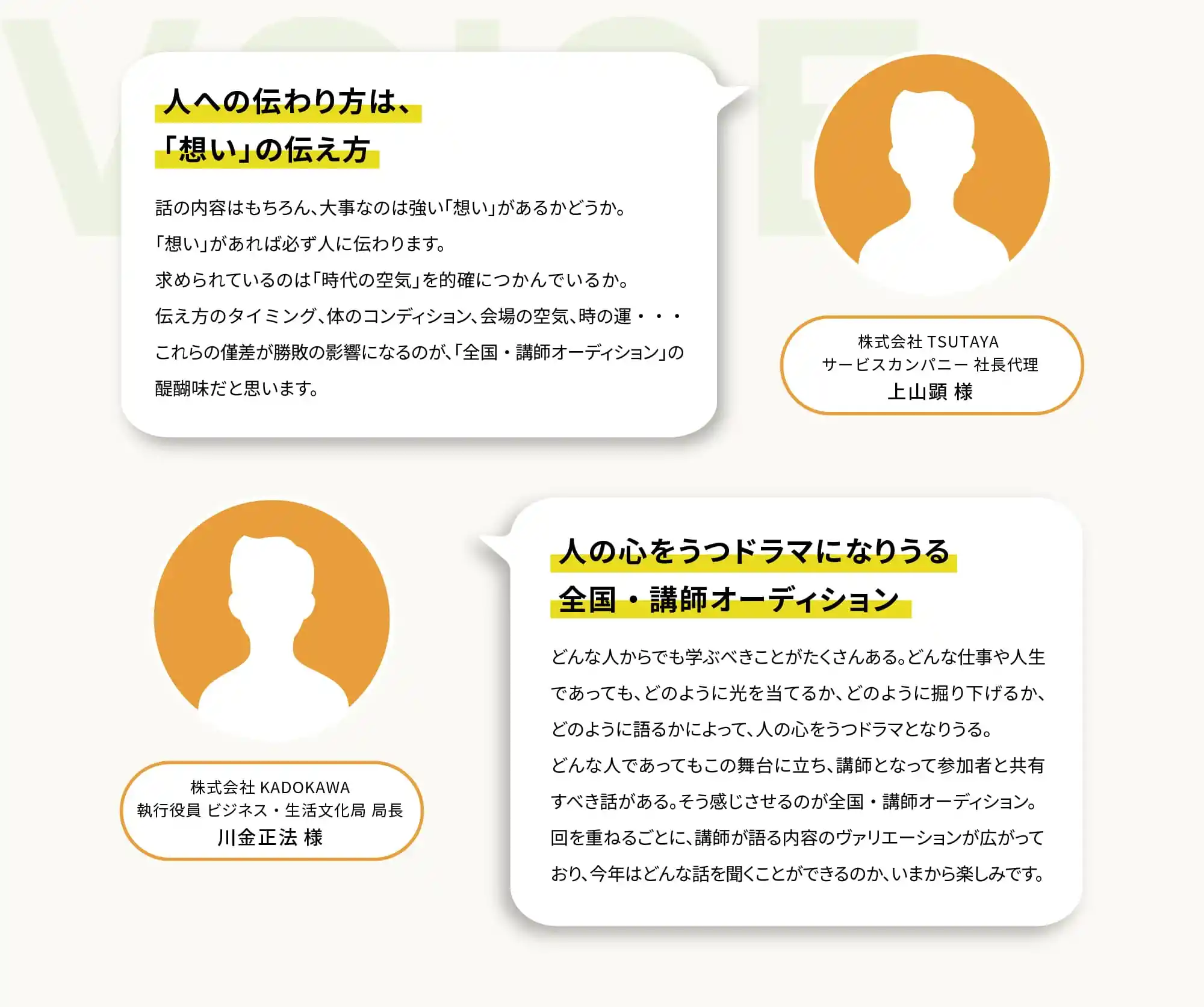 ファイナリスト・審査員からのメッセージ